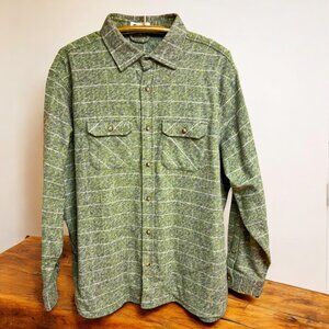 Musk Ox Moss Windowpane Heavyweight Grand Flannel Shirt  **NWOT